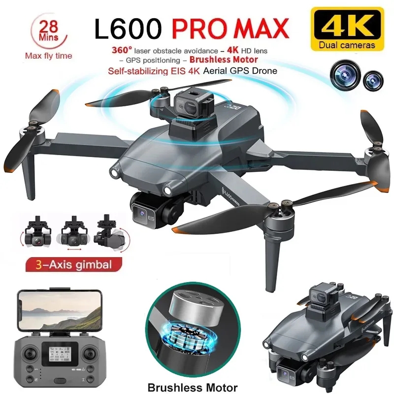 Drone Rc Harness - L600 PRO MAX Drone GPS profesional,