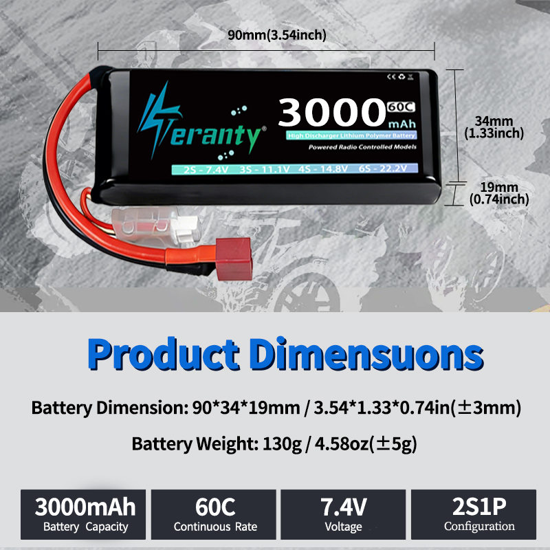 TERANTY 2S 3000mAh Baterai Lip - Analog Fpv Transmitter ulasan dan harga