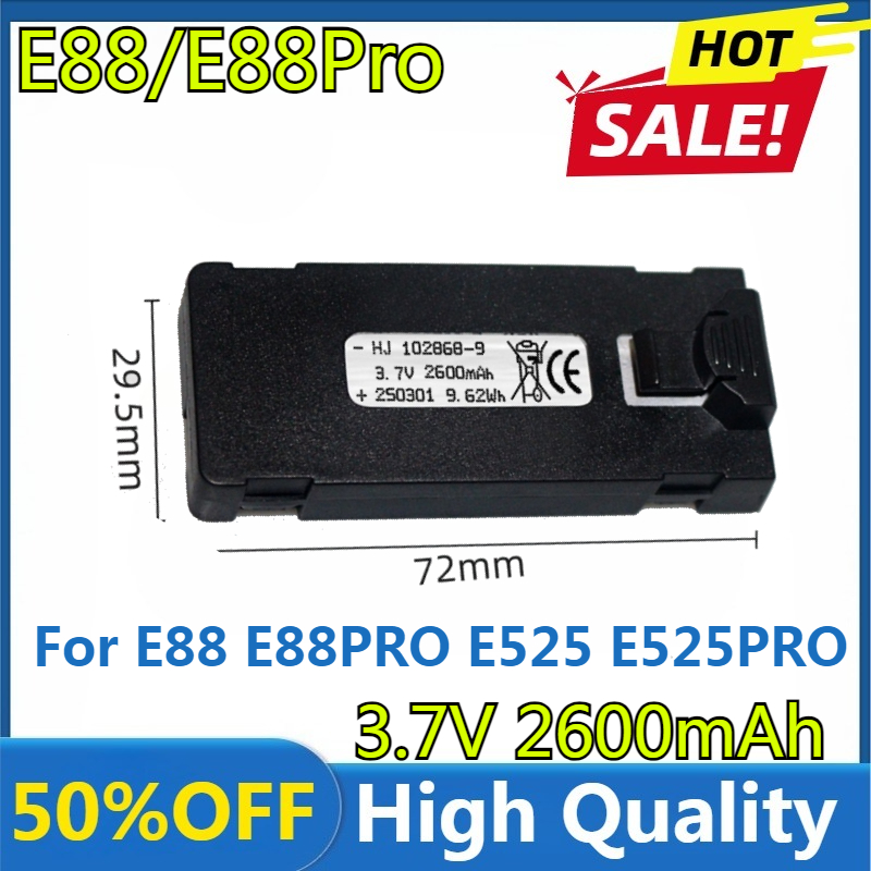 Baterai E88 3.7V 2600mAh Untuk - Rc Drone E88 ulasan dan harga