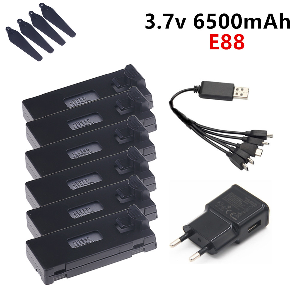 Baterai Lipo 3.7V 6500MAh untu - Rc Drone E88 ulasan dan harga