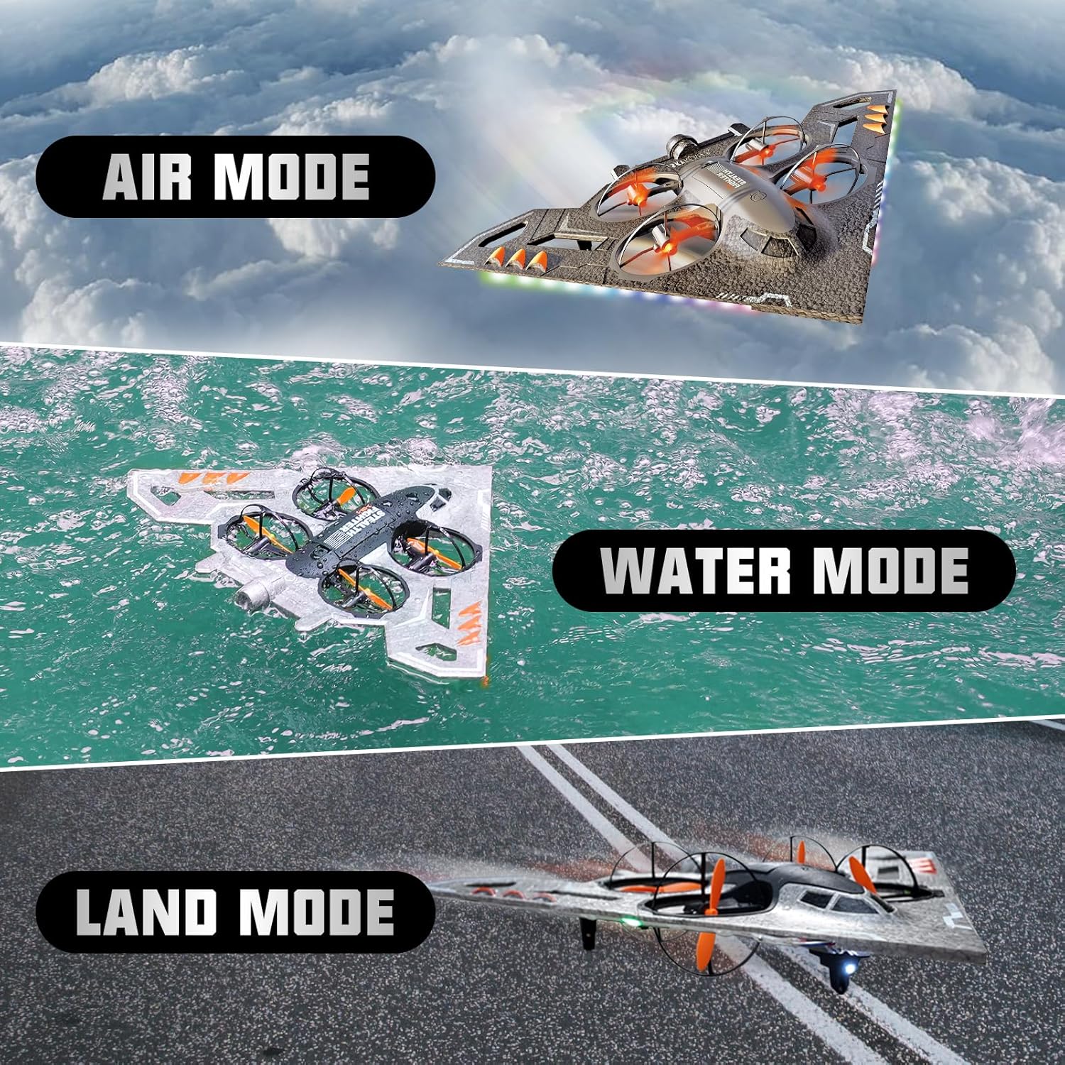 Pesawat Jet RC 3-in-1, Pesawat - Drone Rc Fighter Jet ulasan dan harga