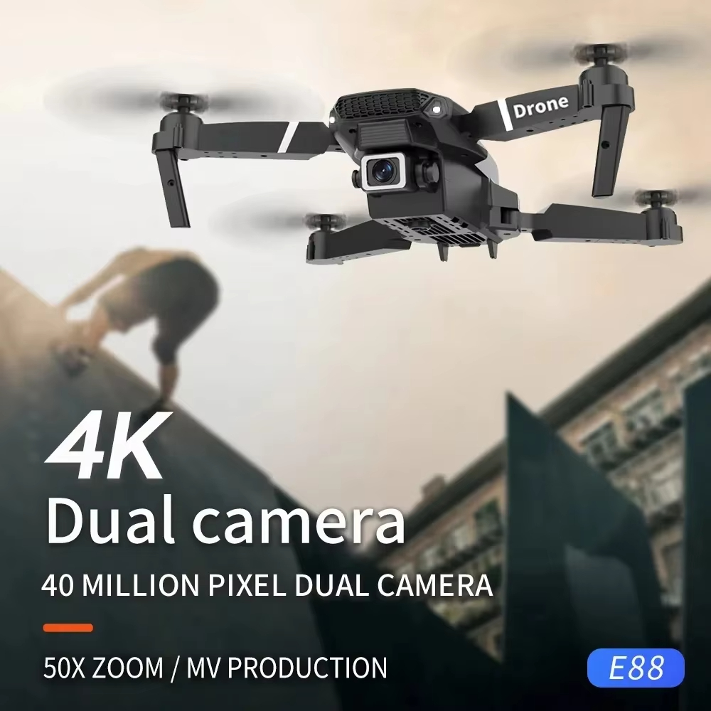 Drone Profesional 6K Sudut Leb - Rc Drone E88 ulasan dan harga