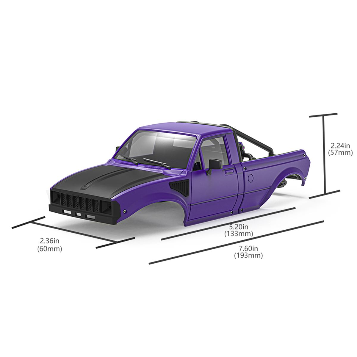 IR60-24 Bodi Keras Pickup deng - Rc Car Body Shell ulasan dan harga