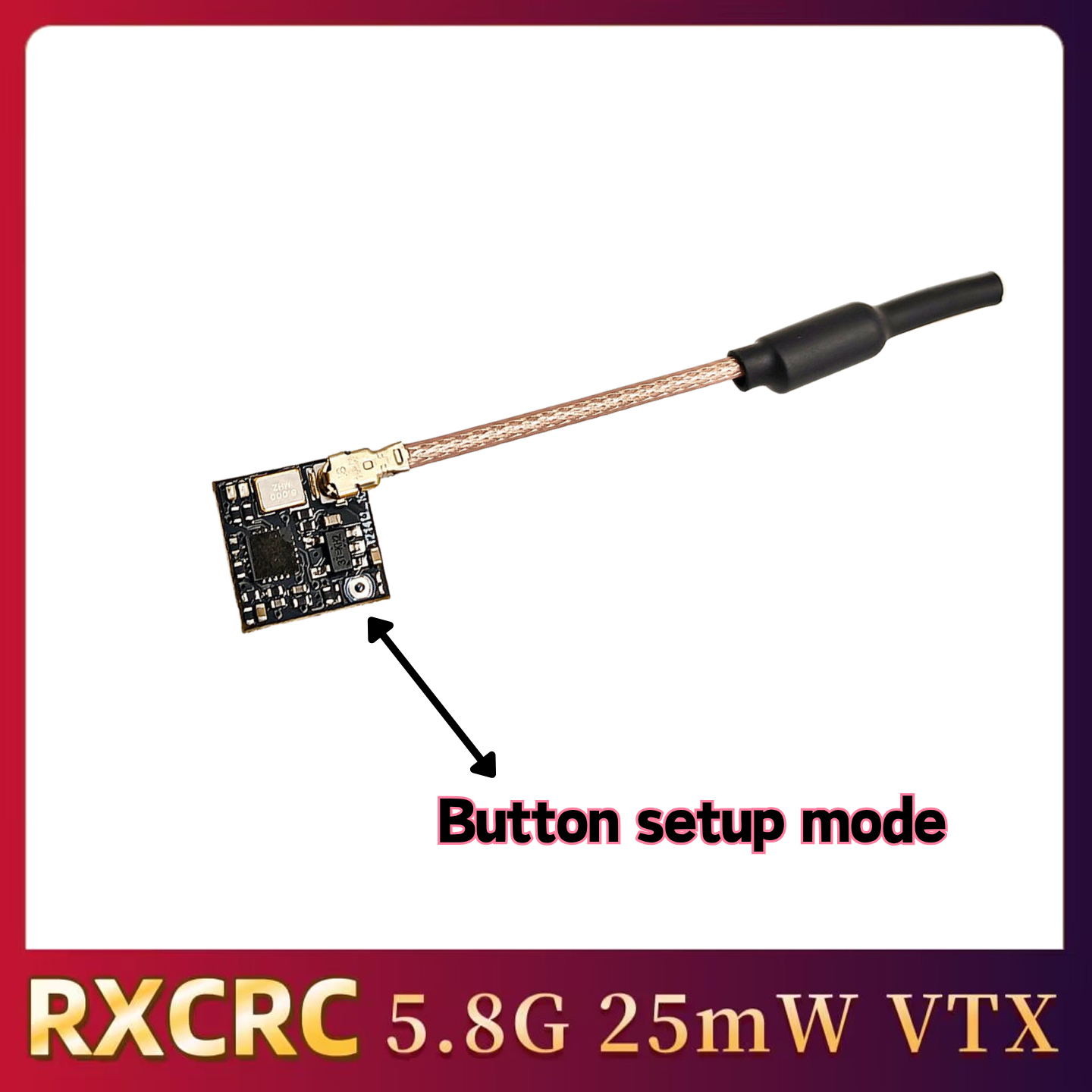 RXCRC 5.8GHz 48CH FPV 25mW Mod - Analog Fpv Transmitter ulasan dan harga